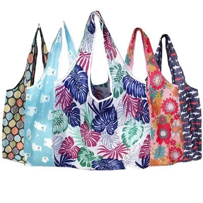 Reusable Shopping Bags Foldable Large Size Women Shopping Bags Totes Handbags Washable Cloth Eco-Friendly Grocery Bags