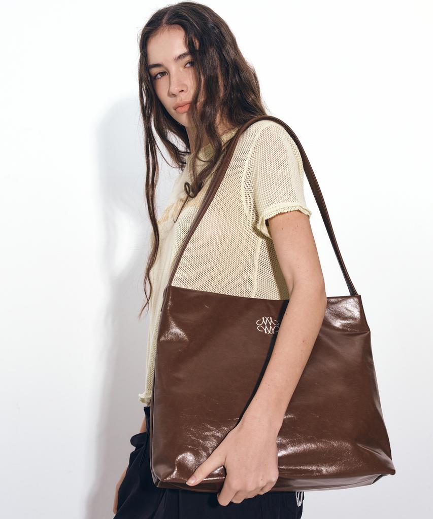 Nick&Nicole Essential Leather Square Bag_Brown