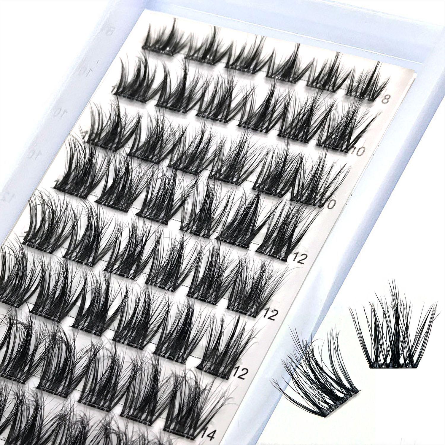 

3D Многослойные Растрепанные Самоклеящиеся Кукольные Ресницы - Без Клея, Съемные, Подходят для Начинающих