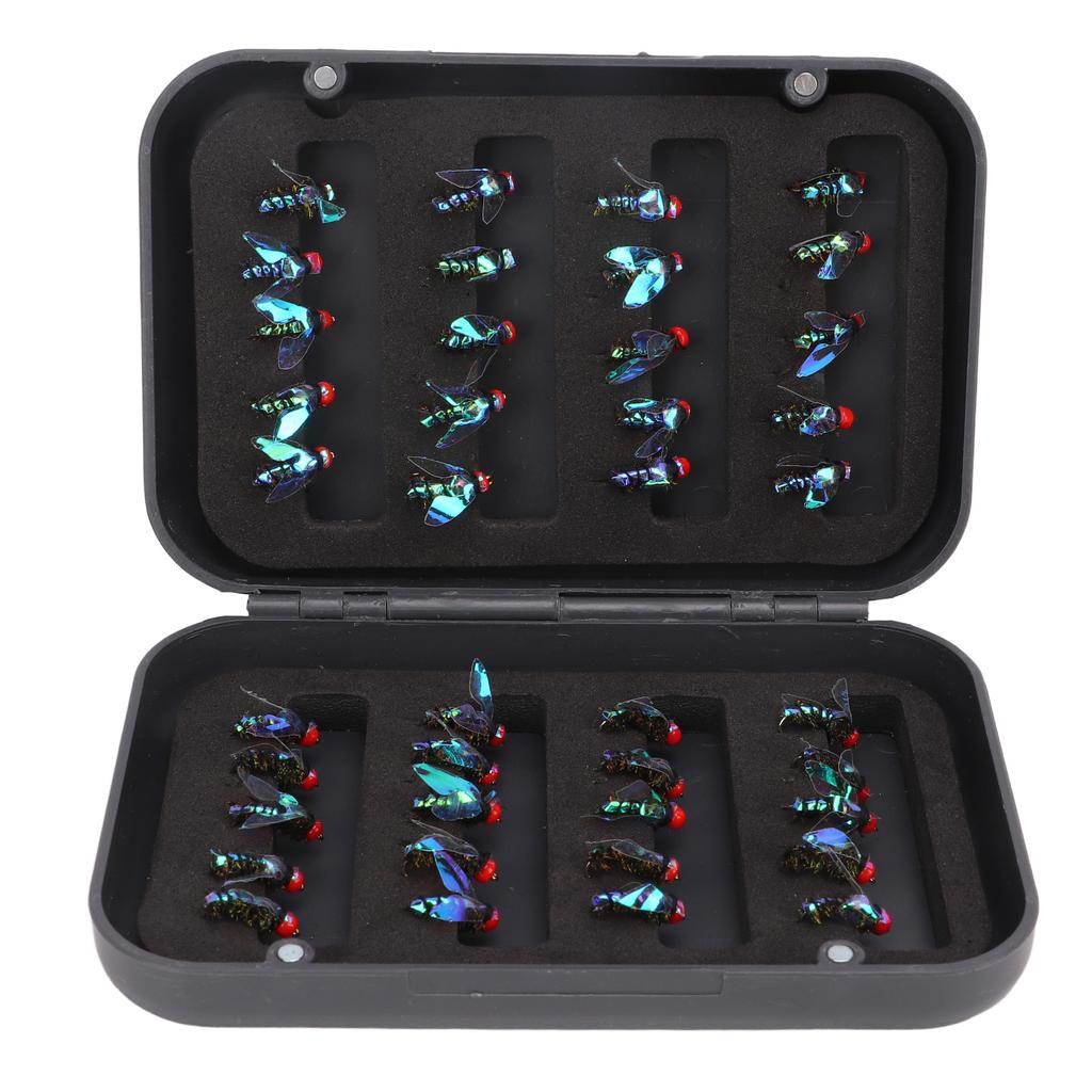 40Pcs Fly Fishing Lures Bait with Storage Box High Carbon Steel Hook for Trout Bass Fishing