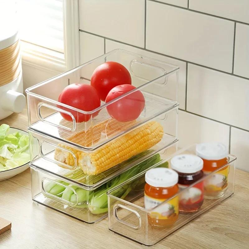 1PCS Refrigerator Side Door Storage Box Food Vegetable Fruit Eggs Fresh Organizer Household Kitchen Fridge Containers Boxes