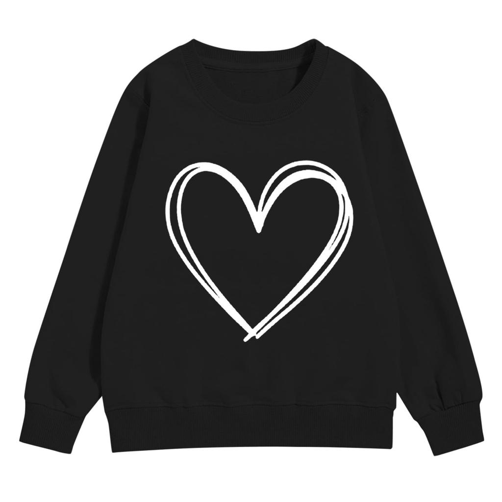 Girl's Sweatshirt, Long Sleeve, Neck Pullover, Cute Loose Neck Sweatshirt