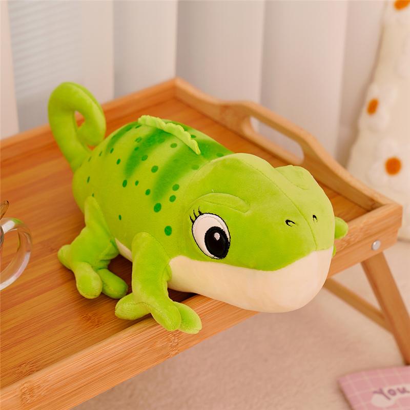 Creative 30cm Cartoon Real Like Lizard  Chameleon Plush Toys Candy Color Simulation Animal Reptile Stuffed Pillow Xmas Gifts