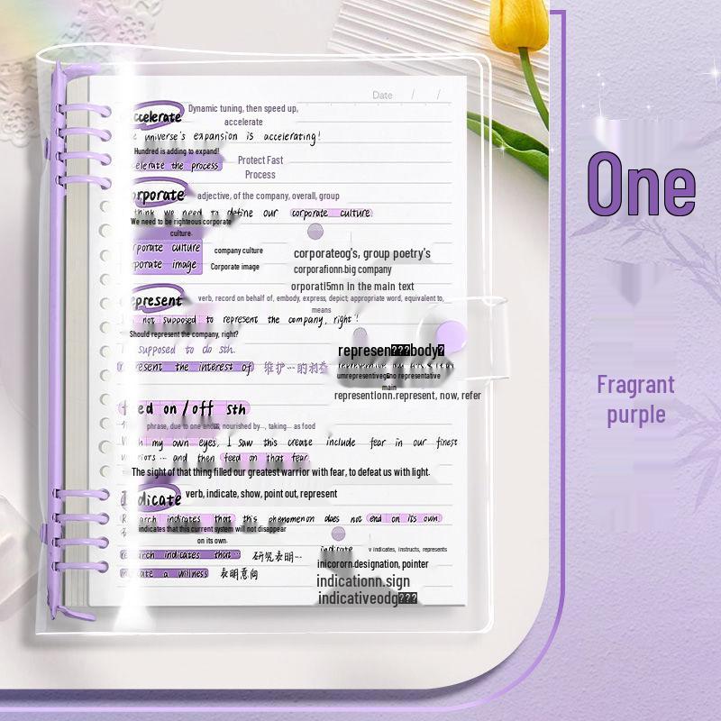 PVC Soft Cover B5 Notebook with Removable A5 Planner Diary