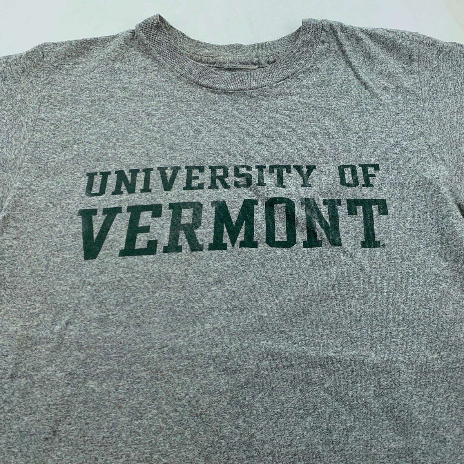 vtg 70s UNIVERSITY OF VERMONT HEATHER GRAY T-Shirt XS catamounts burlington thin S