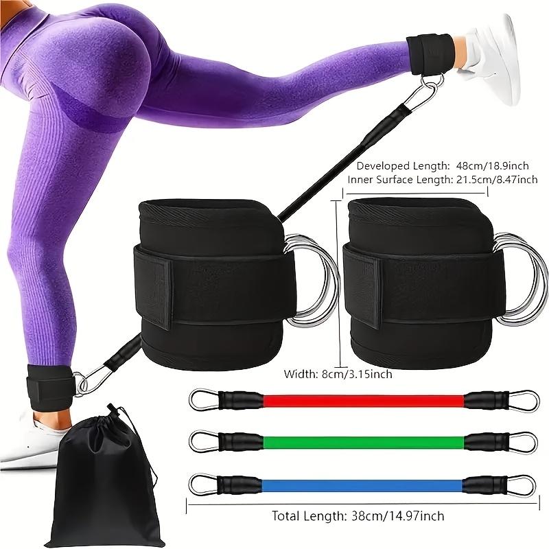 6 Pieces Ankle Bands Leg Workout - Adjustable And Breathable Ankle Bands For Muscle Building, Power Bursts And Leg Sculpting