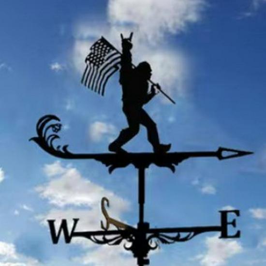 Wetterfahnen-Ornament aus Edelstahl für den Außenhof