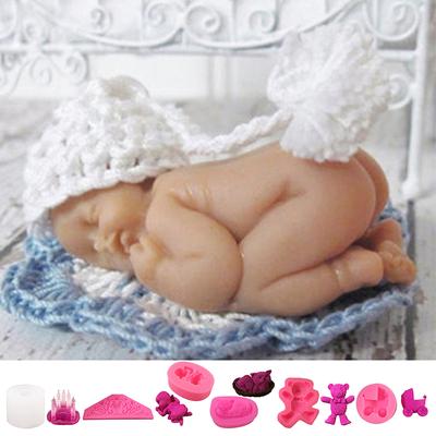 3D DIY silikonový nástroj na zdobení forem na pečení dortů pro miminka