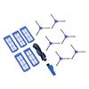 Replacement Parts for G10 G20 G30 11S Max Vacuum Cleaner Includes 5 Filters 6 Side Brushes 1 Roller
