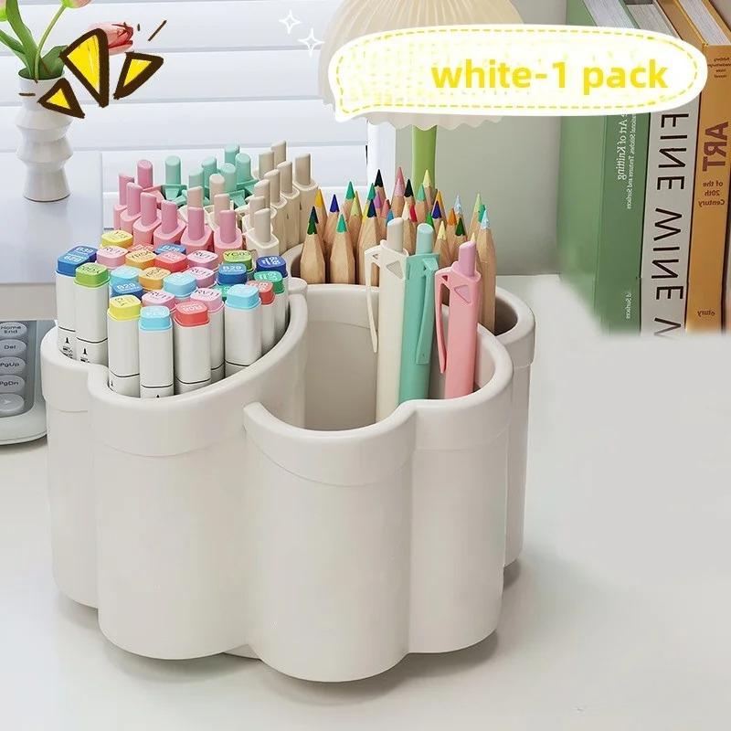 Thickened Desktop Storage Box with 4 Large Compartments, Practical Organizer for Office Supplies
