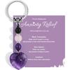Natural Healing Crystal Heart Keychain Inspirational Gifts for Women Her