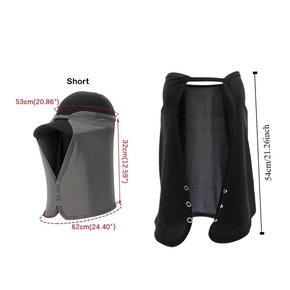 Quick Drying Cycling Scarf Solid Color Face Veil Breathable Ice Silk Sunscreen Mask  Summer