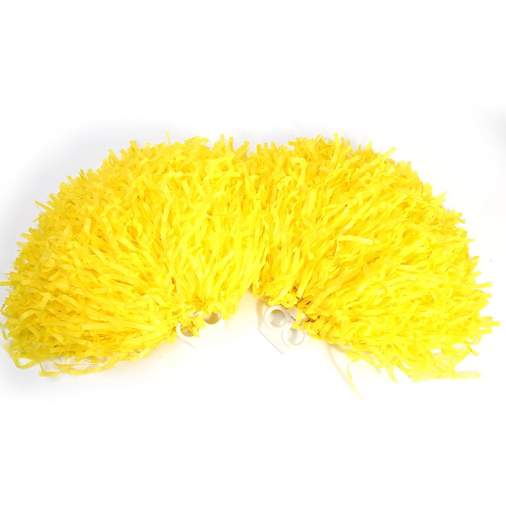 

2pcs Cheering Pom Poms Sports Dance Ball Party Accessories (yellow)