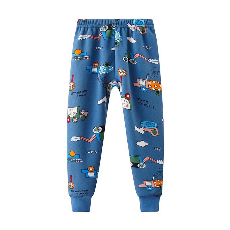 Kids' Fleece-Lined Thermal Pants for Fall/Winter, Boys & Girls Cotton Inner Base Layer, Small/Medium Sizes