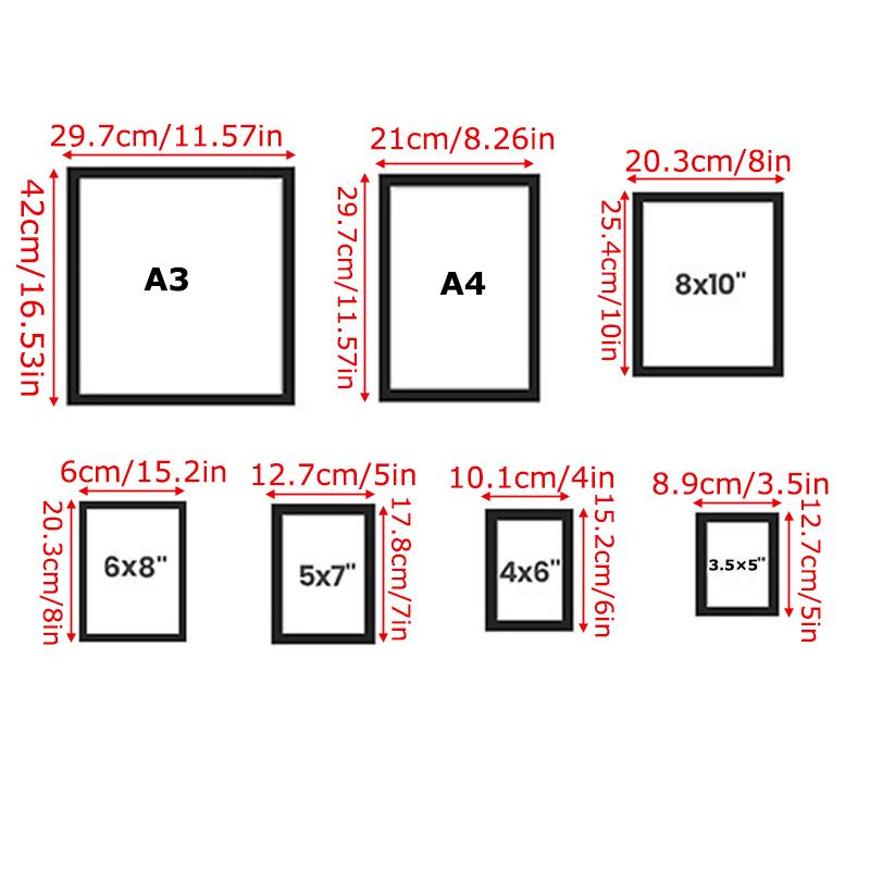 1 Stück mit Ständer Dokumente Fotorahmen Büro Posterrahmen mit Plexiglasfenster Schlankes Foto Mehrere Optionen verfügbar