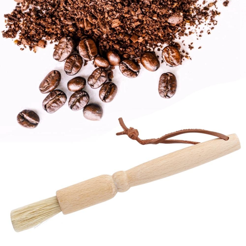 Beech Wood Handle Coffee Grinder Brush Coffee Cleaning Brush Coffee Grinder Maintenance
