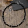 Emperor Stone Beaded Men's Collarbone Necklace: Stylish European & American Hip Hop Abacus Bead Chain