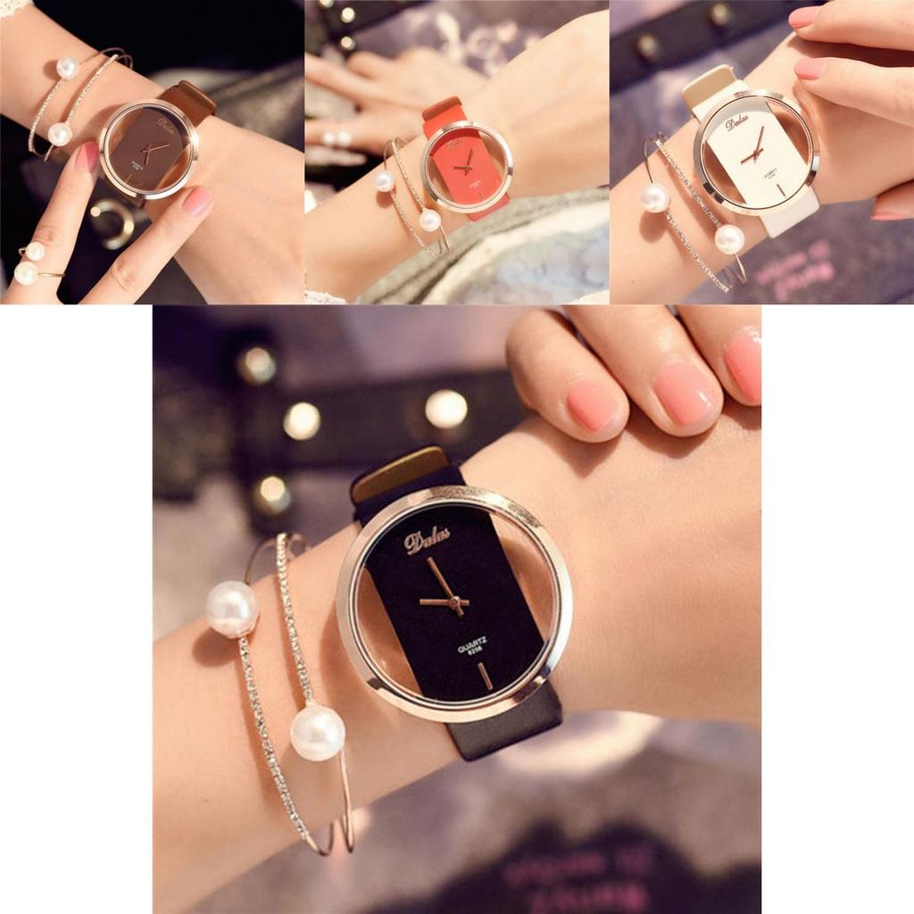 Stylish And Timeless Women's Quartz Watch With Comfortable Artificial Leather Strap