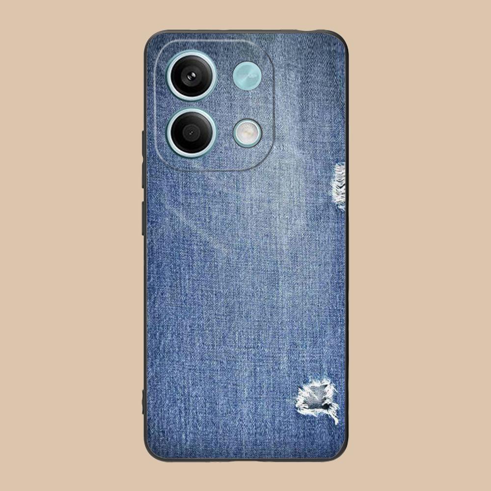Jeans Texture Mobile Phone Case for POCO F7 F6 F5 F4 F3 F2 Pro GT C75 C71 C65 C61 C40 Pro Ultra Colorful Printing Cover Pretty