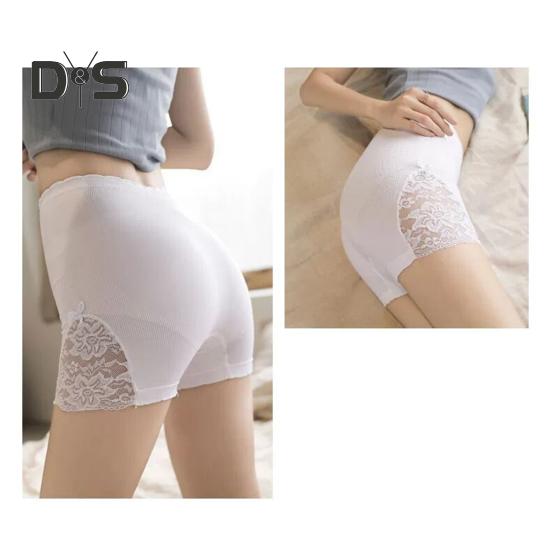 Sicherheitshose für Damen, hohe Elastizität, Bauchkontrolle, nahtlose Spitze, Anti-Exposition, hohe Taille, schmale Passform, schnelltrocknend, Minirock, Innenshorts, Yoga-Shorts