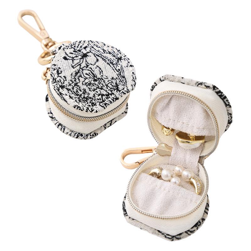 Portable Mini Jewelry Box for Travel - Holds Pendants, Earrings, Studs, Rings, and Small Ornaments
