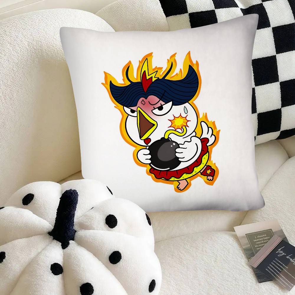Кавайная Аниме B-Buldak RameSn Наволочка Модная Квадратная Наволочка Спальня Диван Комната Ins Декор Отдых 16x16Inch