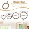 PATIKIL Inner Diameter Curtain Rod Rings with 30 Metal Drapery Curtain Rod Hoop Copper Color 1.3-inch Eyelets, Rings, Pins,
