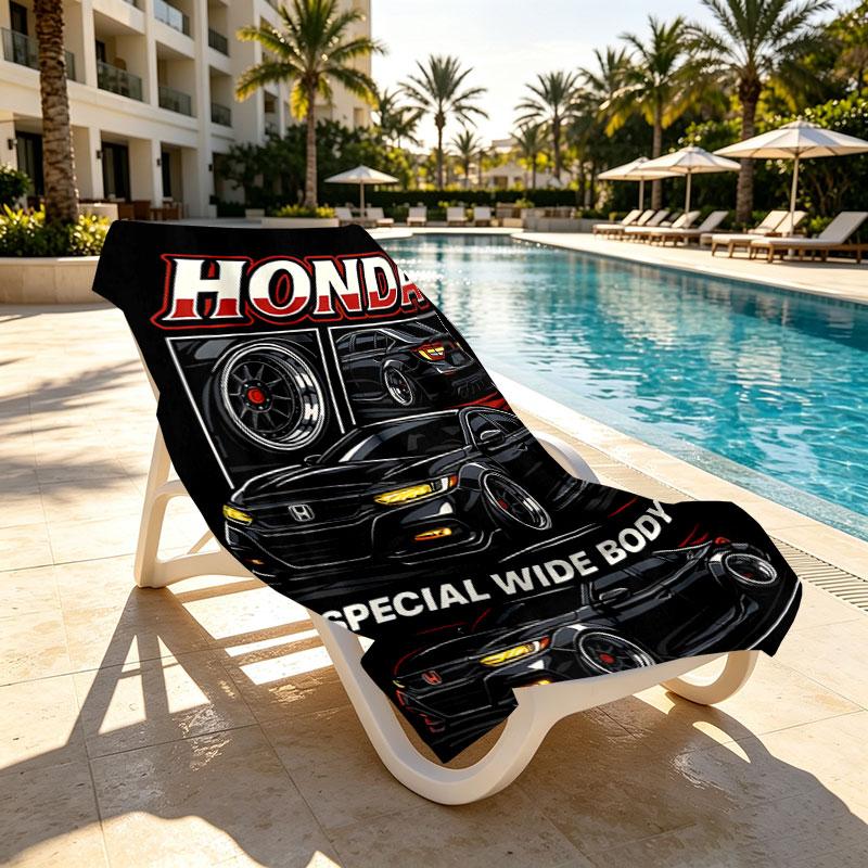 Honda Print Beach Towel Design, Soft, Lightweight. for Home Bathroom, Spa, Pool, Yoga, Surfing, Camping, Gift for Family, Friend