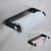 Multifunctional Wall Mount Paper Towel Holder Aluminium Alloy Cling Film Storage Rack Kitchen Organizer Practical Roll Paper