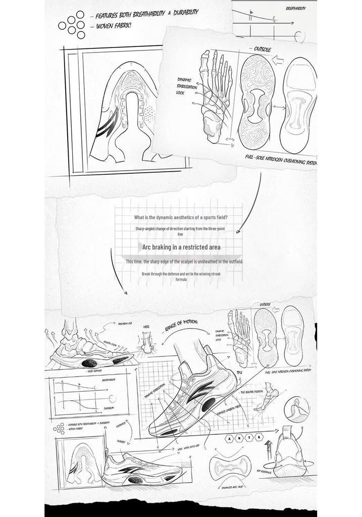 Anta 'Feng Mang 2' Men's Low-Top Basketball Shoes