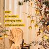 6/12Pcs Hanging Glass Candle Holder Diameter 6/8cm with LED Candle Terrarium for Wedding Party Decor Indoor Outdoor Garden