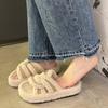 Fashion 2024 New Winter Furry Slippers Fashion Open Toe Comfortable Slippers Women's Indoor Cotton Shoes Fluffy Warm Home Slippers