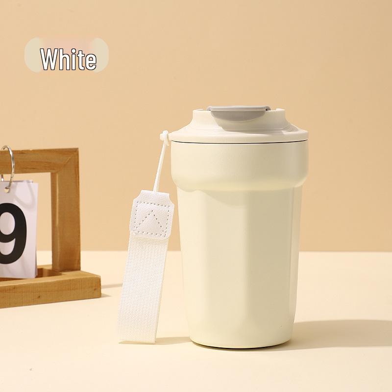 

Stainless Steel 316 Vacuum Coffee Thermos - Exquisite, Practical Gift for Outings 450ml слонова кістка/білий