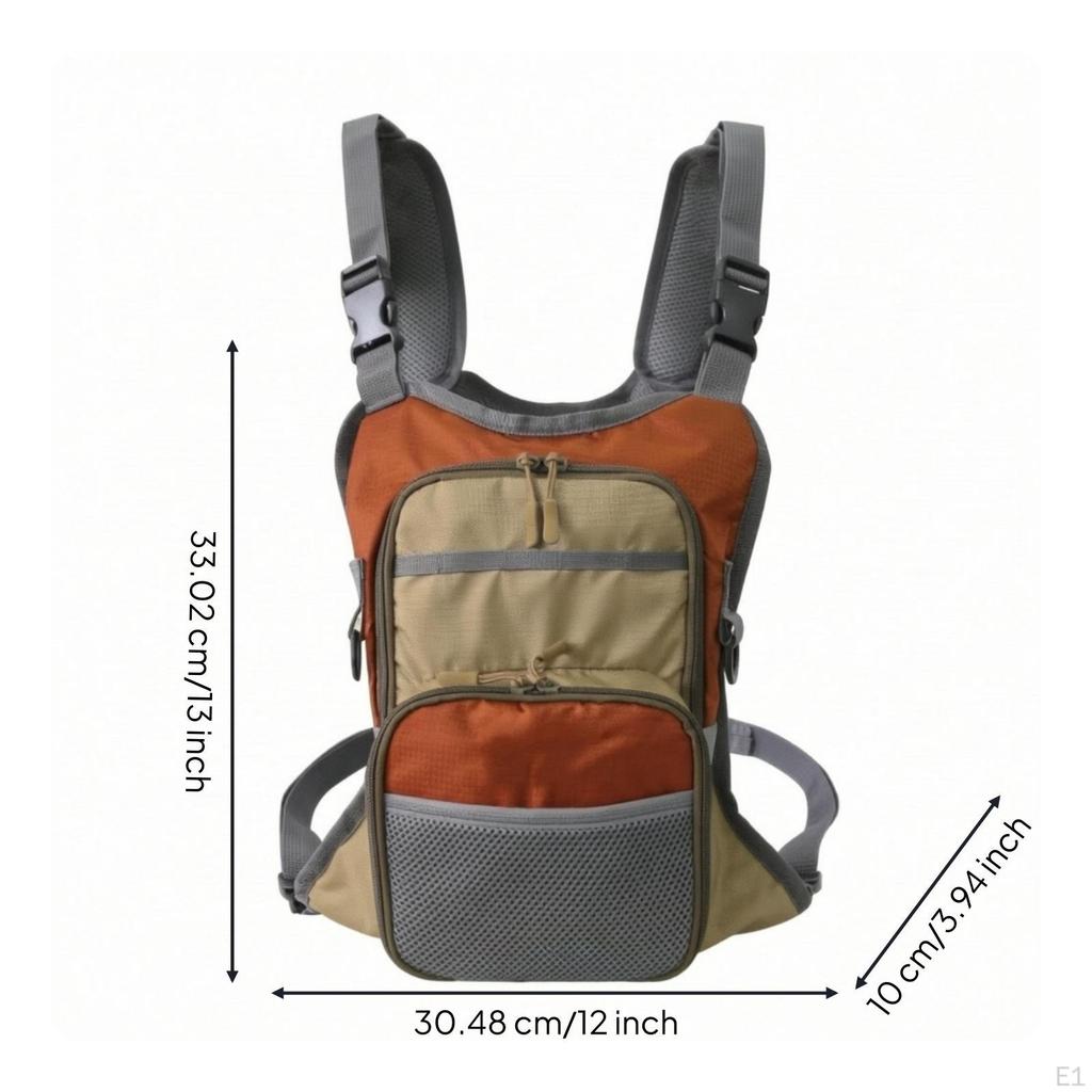 Angel-Brusttasche Hände-frei Weste Leicht für Angler