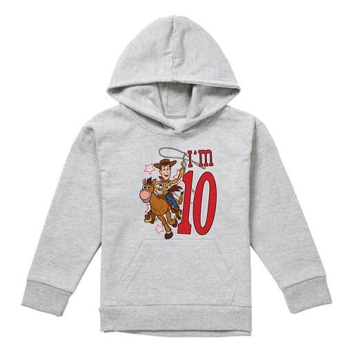 Toy Story Childrens/Kids IÂ´m 10 Woody Heather Birthday Pullover Hoodie