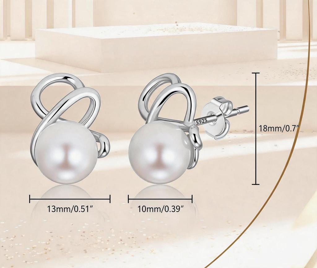 Elegant Pearl Earrings: New Chinese Style, Copper-Plated Silver with a Unique Gold Design