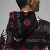Jordan Essentials Fleece Printed Hoodie Men Tops Black Campus-Red HM7255010