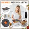 Stainless Steel Square Food Container, Home Seasoning Box Fresh-Keeping Box Snack Dry Fruit Tray