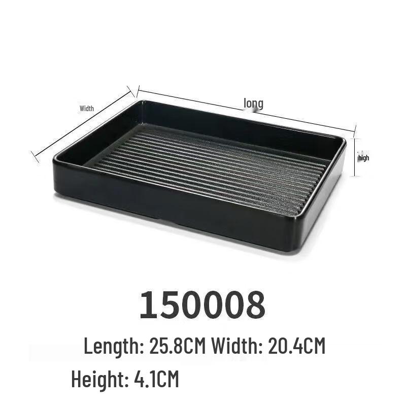Jijun Commercial Melamine Black Frosted Boiled Fish Plate