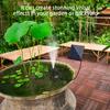 1.4W Solar Floating Garden Fountain Kit with 7 Nozzles Adjustable Fountain Pump for Submersible Pool Bird Bath Pond Garden Decor