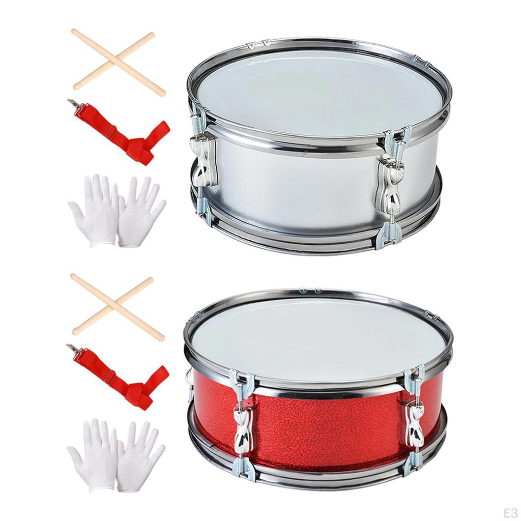11 Inch Snare Drum with Adjustable Strap And Drumsticks, Musical Instrument for Teens, Beginners,