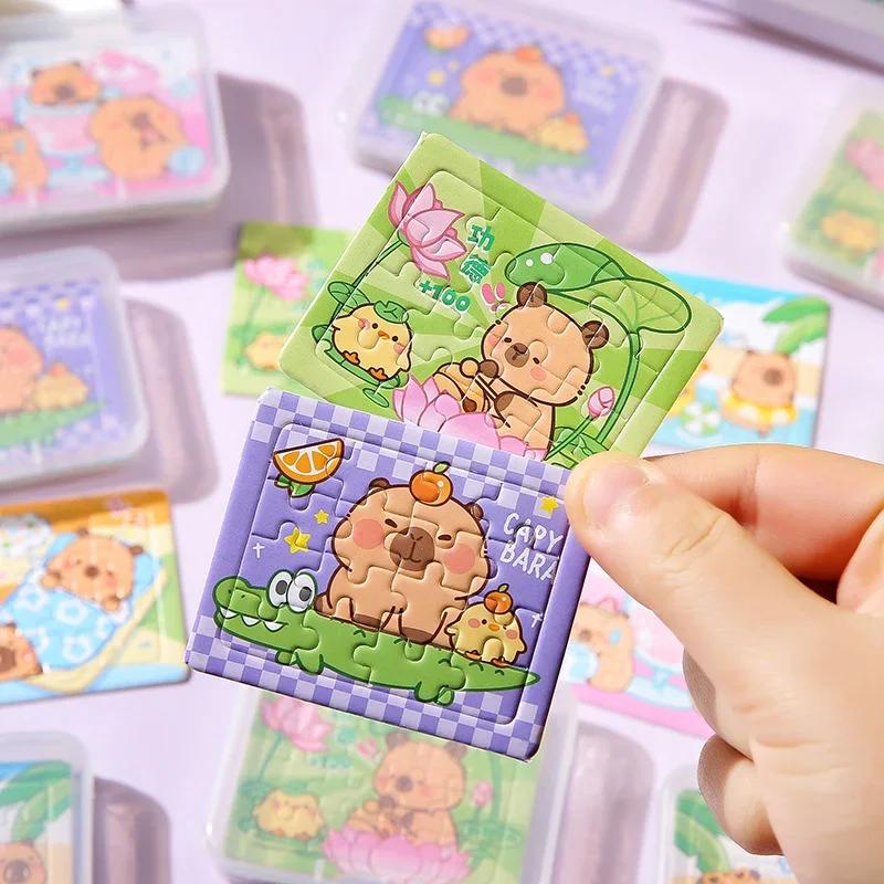 1-80Boxes Cute Cartoon Capybara Jigsaw Puzzle Educational Toys for Kids Adults Cute Mini Animal Puzzles Children Game Toy Gifts