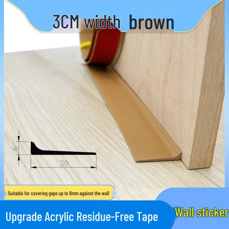 

Self-Adhesive Wood Floor Trim Strip - Glue-Free Edge Divider for Doorway and Threshold Decoration Price per Meter