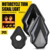 LED 2X Motorcycle Red/Amber Brake Blinker Signal Turn Indicator Mini Tail Lamps