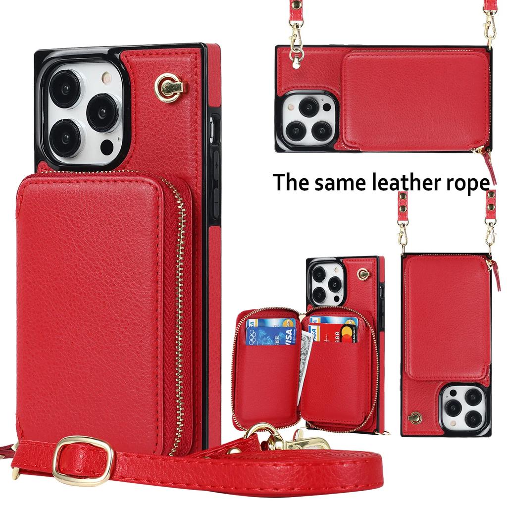 Zipper Purse Bag Card Holder Leather Flip Case For iPhone 14 15 16 Pro Max 12 13 X XS XR 7 8 Plus SE2022 Wallet RFID Stand Cover
