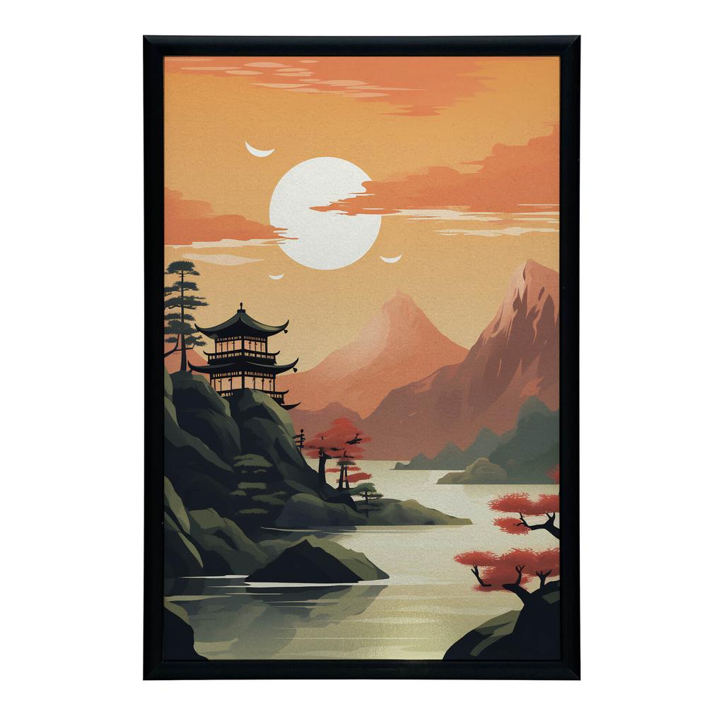 Stille Und Harmonie Stille Und Harmonie, 40X50 Cm, Aluminiumrahmen Gold, Mattes Papier 230 Gsm