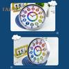 Wall Clock Silent Nonticking Scientific Design Easy To Read Battery Operated Colorful Teaching Time Clock Kids Learning Tool