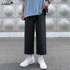 Men's Clothing 2023 New Neutral Solid Color Straight Man Loose Simplicity Fashion Young Style Casual Comfortable Wide Leg Pants
