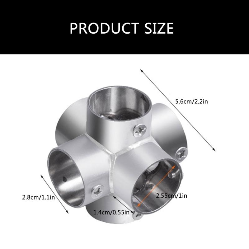 Pack Of 10 Stainless Steel T Pipe Connectors set Handrail T Joint Accessories T Shaped Boats Railing Component Multiple