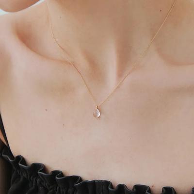 Teardrop Clear Quartz Necklace